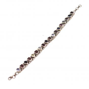 HAND CRAFTED Sterling Silver Gold Plated Bracelet
